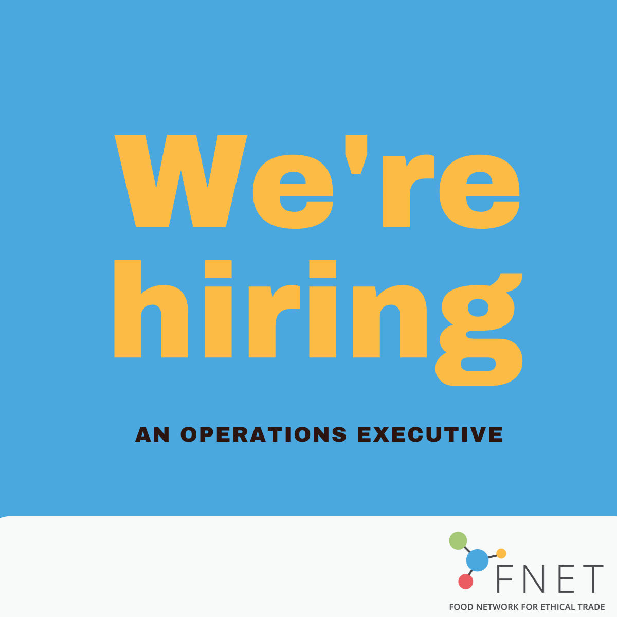 A tile to advertise an operations executive roles