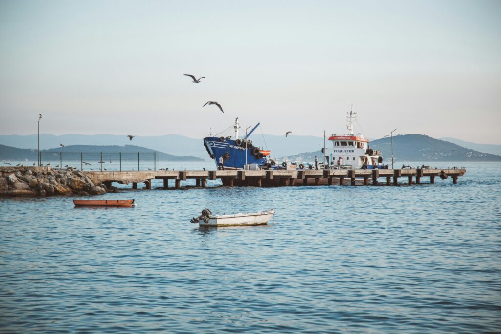 An image of fishing boats