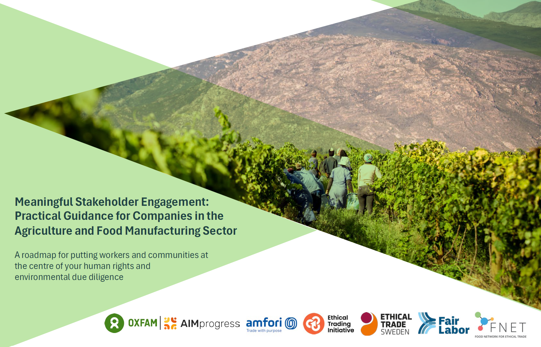 Cover image of the joint Meaningful Stakeholder Engagement guidance